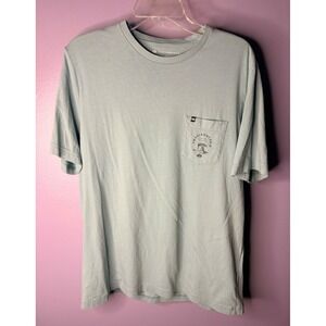 TravisMathew Endless Vacation T Shirt Sage Green Pocket Graphic Tee Size Large